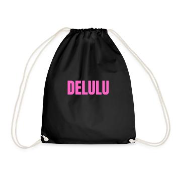 DELULU - Turnbeutel - Schwarz - Vorne