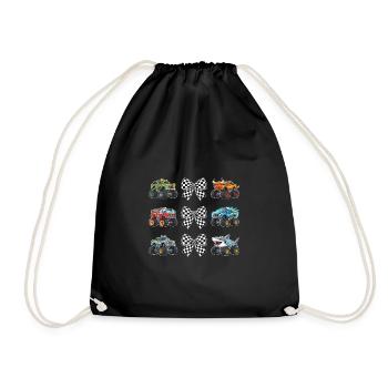 Mama Monster Truck – Cooles Design für Power Mamas - Turnbeutel - Schwarz - Vorne