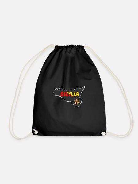 Sicilia Italia - Turnbeutel - Schwarz