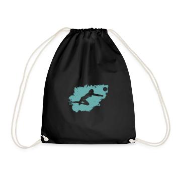Volley-ball Beach Grunge Vintage - Sac de sport léger - noir - Devant