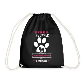 Cadeau de berger australien - Sac de sport léger - noir - Devant