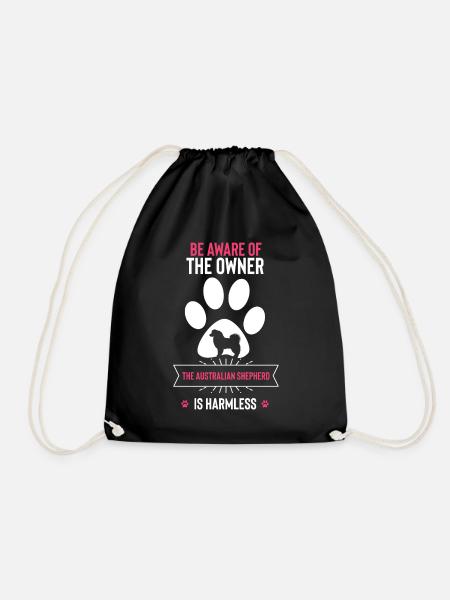 Australian Shepherd Geschenk - Turnbeutel - Schwarz