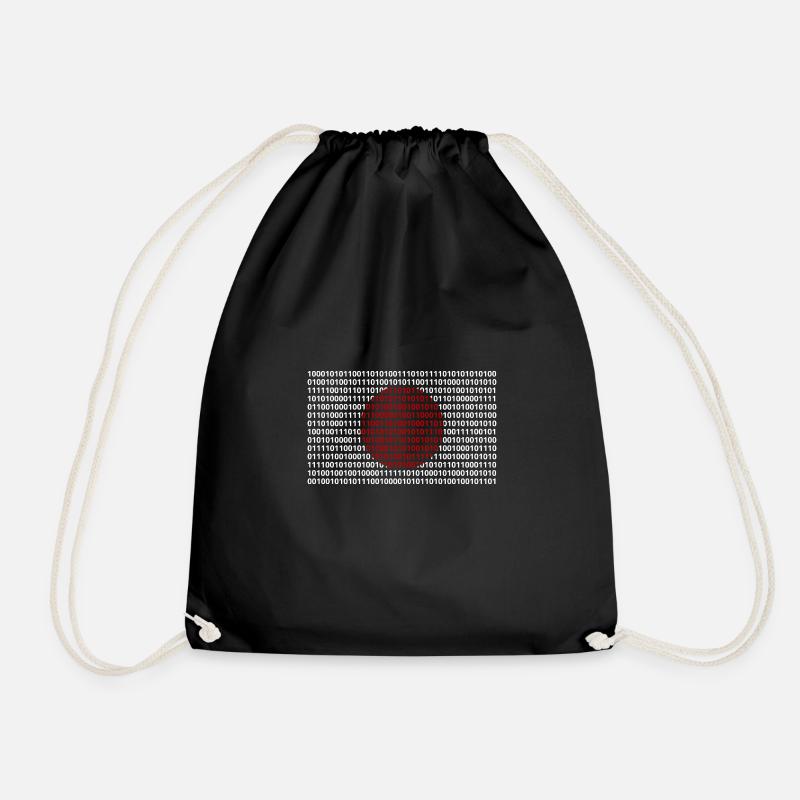 Le drapeau du Japon numérote le code binaire codé en bits - Sac de sport léger - noir
