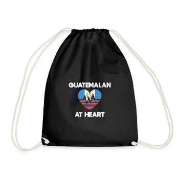 Guatemala Guatemalan Flagge DNA I Geschenk - Turnbeutel - Schwarz - Vorne