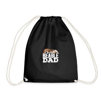 Beagle Dog Mens Beagle Dad - Drawstring Bag - black - Front