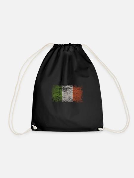 Italien Flagge Used Look Rom Pisa Italienisch - Turnbeutel - Schwarz