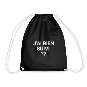 I DIDN'T FOLLOW ANYTHING | Office Humor - Drawstring Bag - black - Front