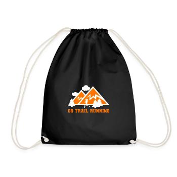 Trail Runner Running Jogging Jogger I Gift - Drawstring Bag - black - Front