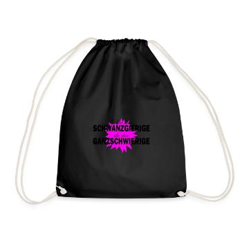 Lustiger Party Spruch Geschenk für euren - Turnbeutel - Schwarz - Vorne