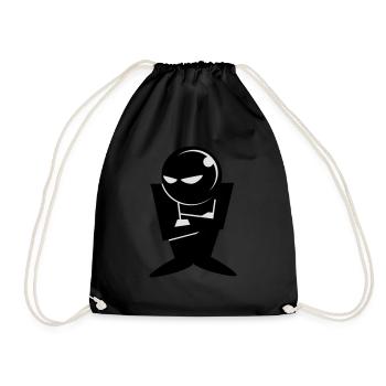 Grumpy - Drawstring Bag - black - Front