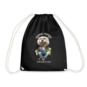 COUCH POTATO - Drawstring Bag - black - Front
