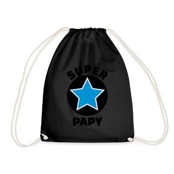 super papy (v.5) - Sac de sport léger - noir - Devant
