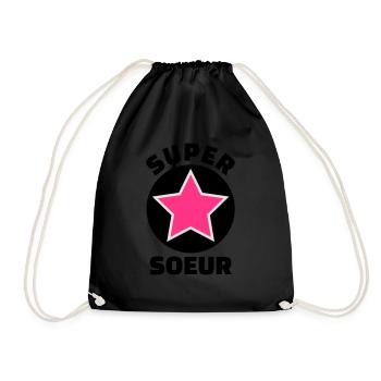super soeur (v.5) - Sac de sport léger - noir - Devant