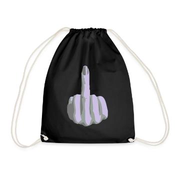 stinkefinger - Turnbeutel - Schwarz - Vorne