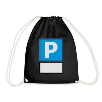 parken parkplatz - Turnbeutel - Schwarz - Vorne