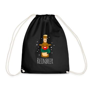 CEREAL - Reindeer Christmas party - Drawstring Bag - black - Front