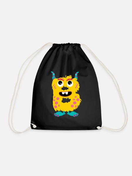 Buchstabe B Geschenk Monster ABC Vorname mit B - Turnbeutel - Schwarz