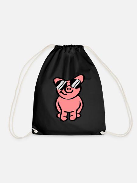 Cool Pig - Turnbeutel - Schwarz