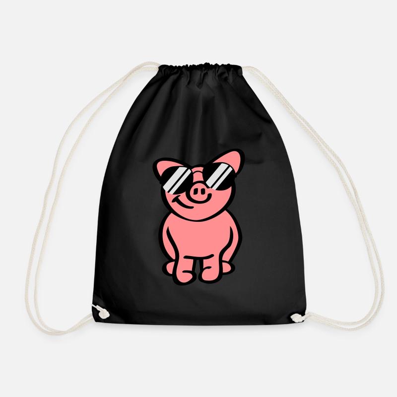 Cool Pig - Turnbeutel - Schwarz