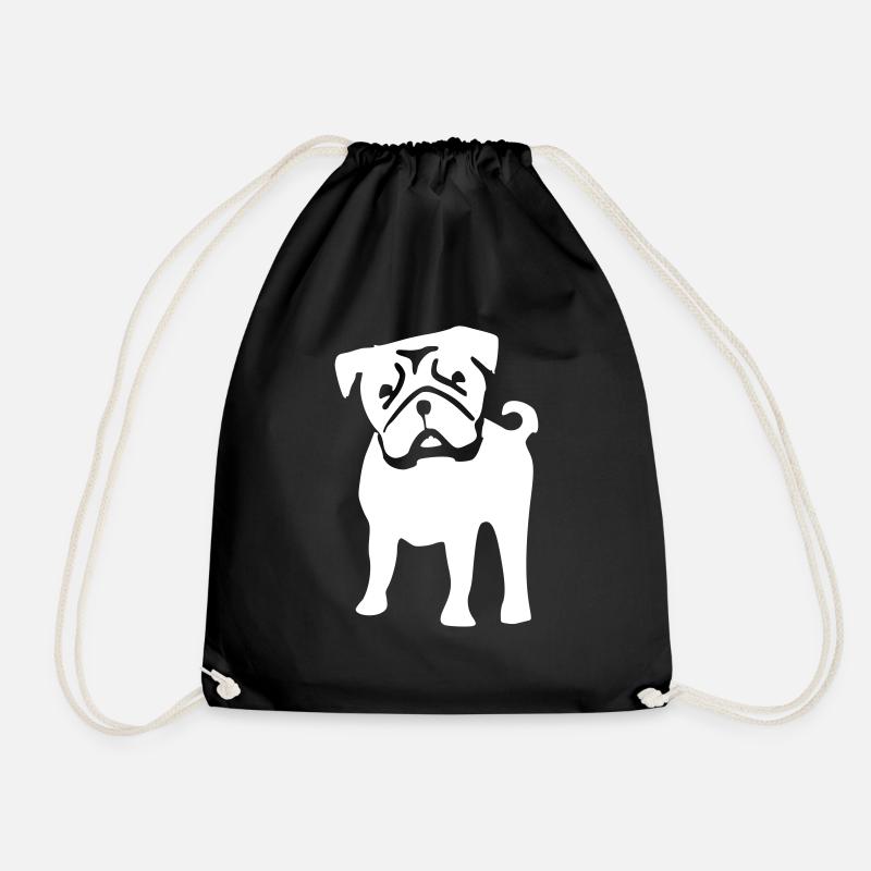 mops - Turnbeutel - Schwarz