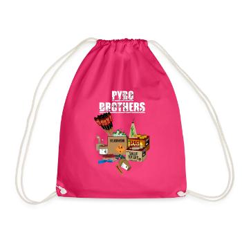 Pyro Brothers - Drawstring Bag - fuchsia - Front