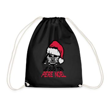 je suis ton pere noel citation tete mort - Sac de sport léger - noir - Devant