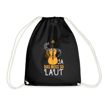 Cellist Geschenk Cello Violoncello Streicher - Turnbeutel - Schwarz - Vorne