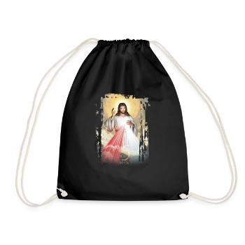 Jésus - Sac de sport léger - noir - Devant
