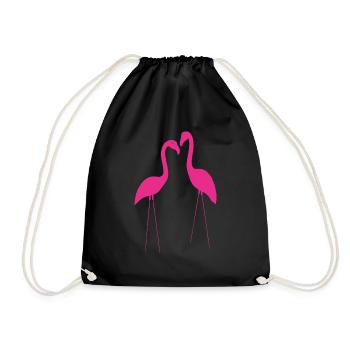 Flamingo Pink Beauty - Drawstring Bag - black - Front