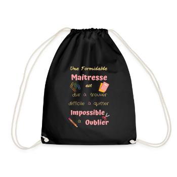 Une formidable maîtresse, remercie ta maîtresse - Sac de sport léger - noir - Devant