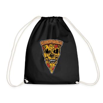 Pizza slayer - Drawstring Bag - black - Front