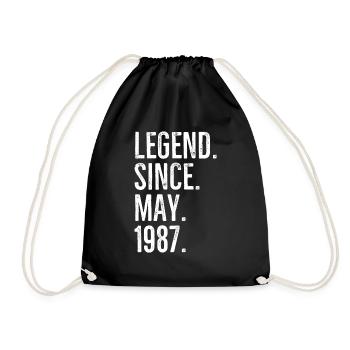 Légende depuis mai 1987 - Sac de sport léger - noir - Devant