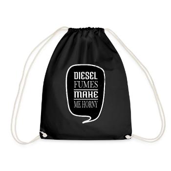 statement car mechanic tuning present idea - Drawstring Bag - black - Front