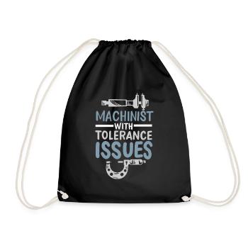 Cadeau d’ingénieur mécanicien machiniste - Sac de sport léger - noir - Devant