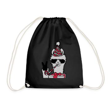 Anniversaire Pas de drame Lama - Sac de sport léger - noir - Devant