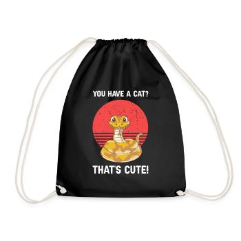 King python design for snake lovers - Drawstring Bag - black - Front