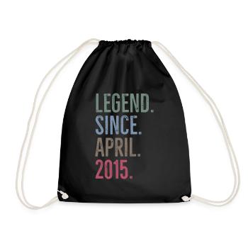 Legend Since April 2015 - Drawstring Bag - black - Front