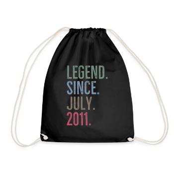Legend Since July 2011 - Drawstring Bag - black - Front