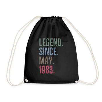 Légende depuis mai 1983 - Sac de sport léger - noir - Devant
