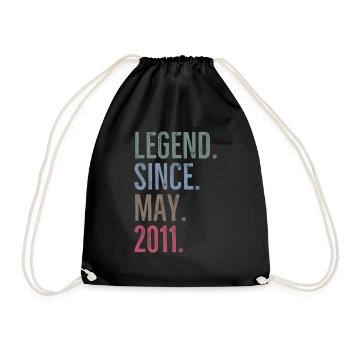 Legend Since May 2011 - Drawstring Bag - black - Front