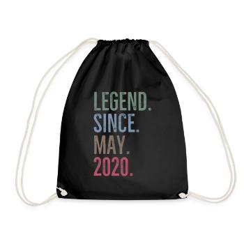 Legend Since May 2020 - Drawstring Bag - black - Front