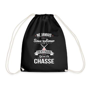 Sous-estimer une trentenaire qui va à la chasse - Sac de sport léger - noir - Devant
