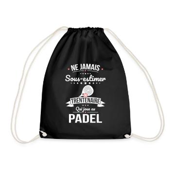 Sous-estimer une trentenaire qui joue au padel - Sac de sport léger - noir - Devant