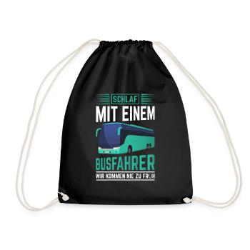 Bus Schlaf mit einem Busfahrer - Turnbeutel - Schwarz - Vorne