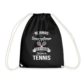 Sous-estimer une trentenaire qui joue au tennis - Sac de sport léger - noir - Devant