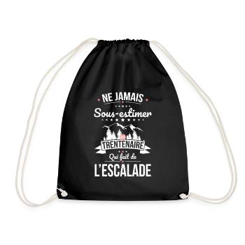 Sous-estimer trentenaire qui fait de l'escalade - Sac de sport léger - noir - Devant