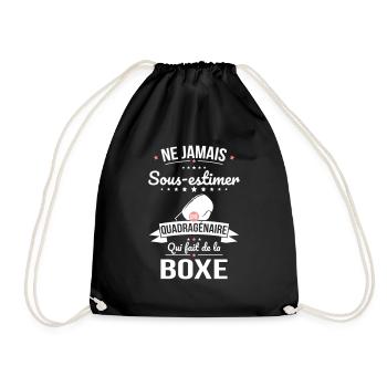 Sous-estimer une quadragénaire qui fait de la boxe - Sac de sport léger - noir - Devant