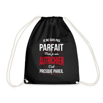 Je ne suis pas parfait mais je suis Autrichien - Sac de sport léger - noir - Devant