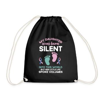 Ma fille est née silencieuse conscience de l’enfant - Sac de sport léger - noir - Devant