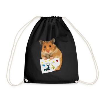 Hamster vous souhaite un joyeux Noël - Sac de sport léger - noir - Devant